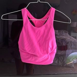 lululemon key to balance sonic pink longline bra top